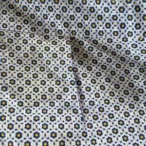 Archipelago Men's Floral Button Up Shirt XL Long Sleeves Blue Yellow Urban Event